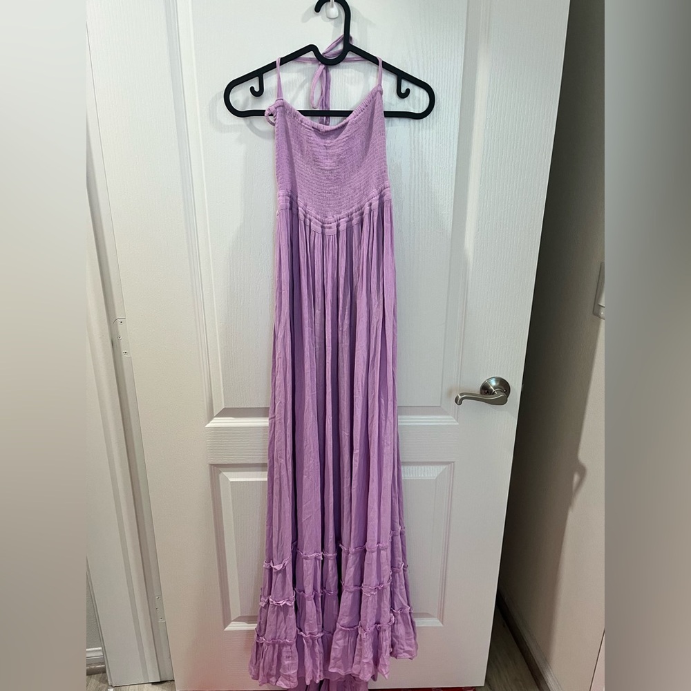 Free People lavender, light purple bohemian maxi dress size XS